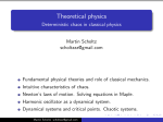 Theoretical physics - Deterministic chaos in classical physics