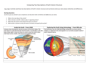Comparing Two Descriptions of Earth Interior Structure Inside the