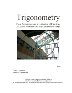 Trigonometry - Scottsdale Community College
