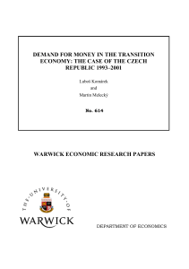 Demand for Money in the Transition Economy