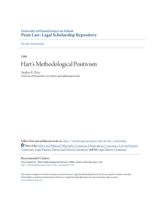 Hart`s Methodological Positivism - Penn Law: Legal Scholarship