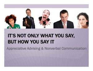 IT`S NOT ONLY WHAT YOU SAY, BUT HOW YOU SAY IT