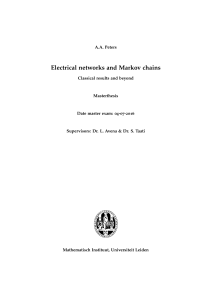 Electrical networks and Markov chains