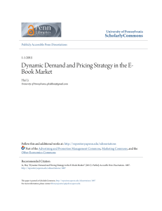 Dynamic Demand and Pricing Strategy in the E