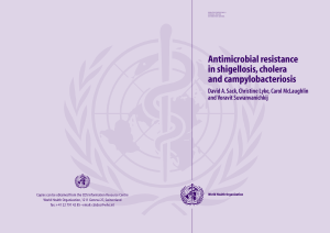 Antimicrobial resistance in shigellosis, cholera and campylobacteriosis