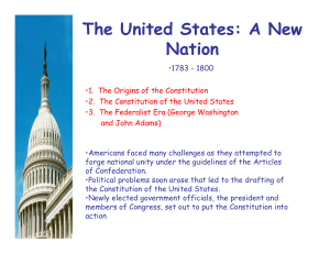 The United States: A New Nation