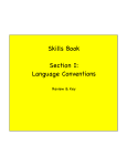 Skills Book Section I: Language Conventions