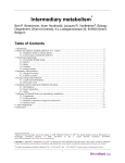 Intermediary metabolism