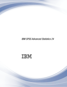 IBM SPSS Advanced Statistics 24