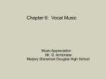 Chapter 6: Vocal Music