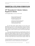 54th Massachusetts Essay - Essential Civil War Curriculum