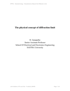 3 The concept of diffraction limit