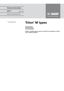 Trilon® M types - Save on Citric