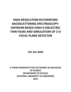 HIGH RESOLUTION RUTHERFORD BACKSCATTERING