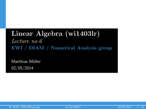 Linear Algebra (wi1403lr)