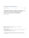 The Support for Eastern European Democracy Act of 1989: a