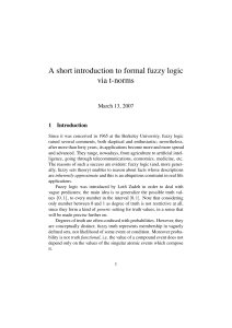 A short introduction to formal fuzzy logic via t
