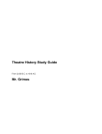 Theatre History Study Guide Mr. Grimes