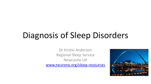 Diagnosis of Sleep Disorders