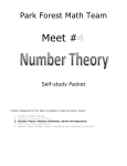 Meet 4 - Category 3 (Number Theory)
