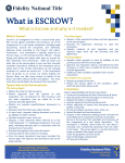 What is ESCROW? - Fidelity National Title
