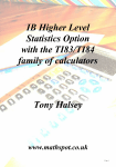 IB Higher Level Statistics Option with the TI83/TI84 family