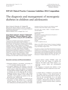 The diagnosis and management of monogenic diabetes in children