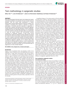 Twin methodology in epigenetic studies