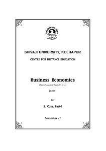 B.Com Part I Business Economics (English