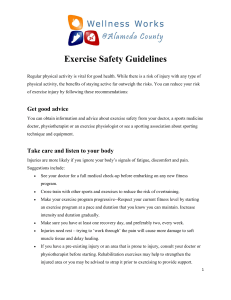 Exercise Safety Guidelines