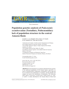 Population genetics analysis of Podocnemis