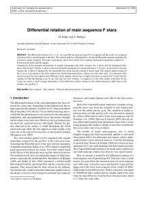 Differential rotation of main sequence F stars