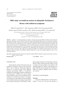 MRS study on lentiform nucleus in idiopathic Parkinson`s disease
