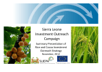 Sierra Leone Investment Outreach Investment Outreach Campaign