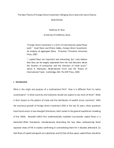 The New Theory of Foreign Direct Investment: Merging micro