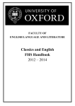 Information for - Classics at Oxford