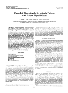 Control of Thyroglobulin Secretion in Patients with Ectopic