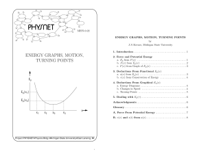 energy graphs, motion, turning points