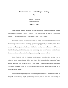 The Financial Fix -- Limited Purpose Banking - bu people