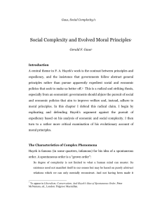 Social Complexity and Evolved Moral Principles.