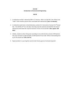 EVE 290 Introduction to Environmental Engineering HW #8 1. A