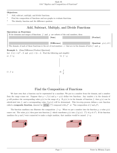 Add, Subtract, Multiply, and Divide Functions