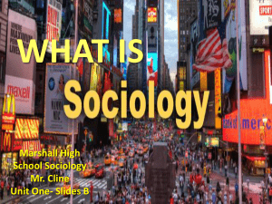 The Birth of Sociology - Marshall Community Schools