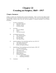 Chapter 22 Creating an Empire, 1865—1917