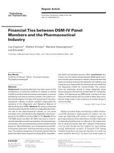 Financial Ties between DSM-IV Panel Members