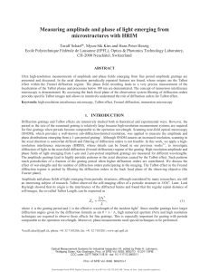 Measuring amplitude and phase of light emerging from