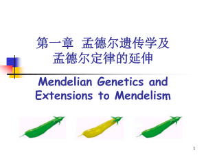 Mendelian Genetics and Extensions to Mendelism