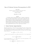 Sum of Coherent Systems Decomposition by SVD