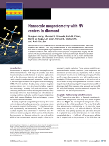 Nanoscale magnetometry with NV centers in diamond