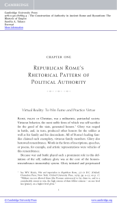 Republican Rome`s Rhetorical Pattern of Political - Beck-Shop